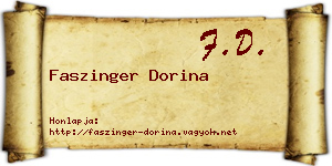 Faszinger Dorina névjegykártya